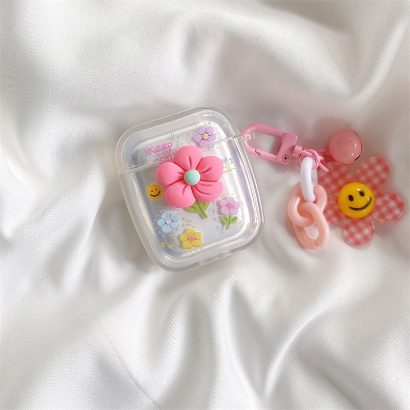 Little Pink Flower Softcase for Airpods 1 2 Pro 3 Case Casing Airpods Lucu