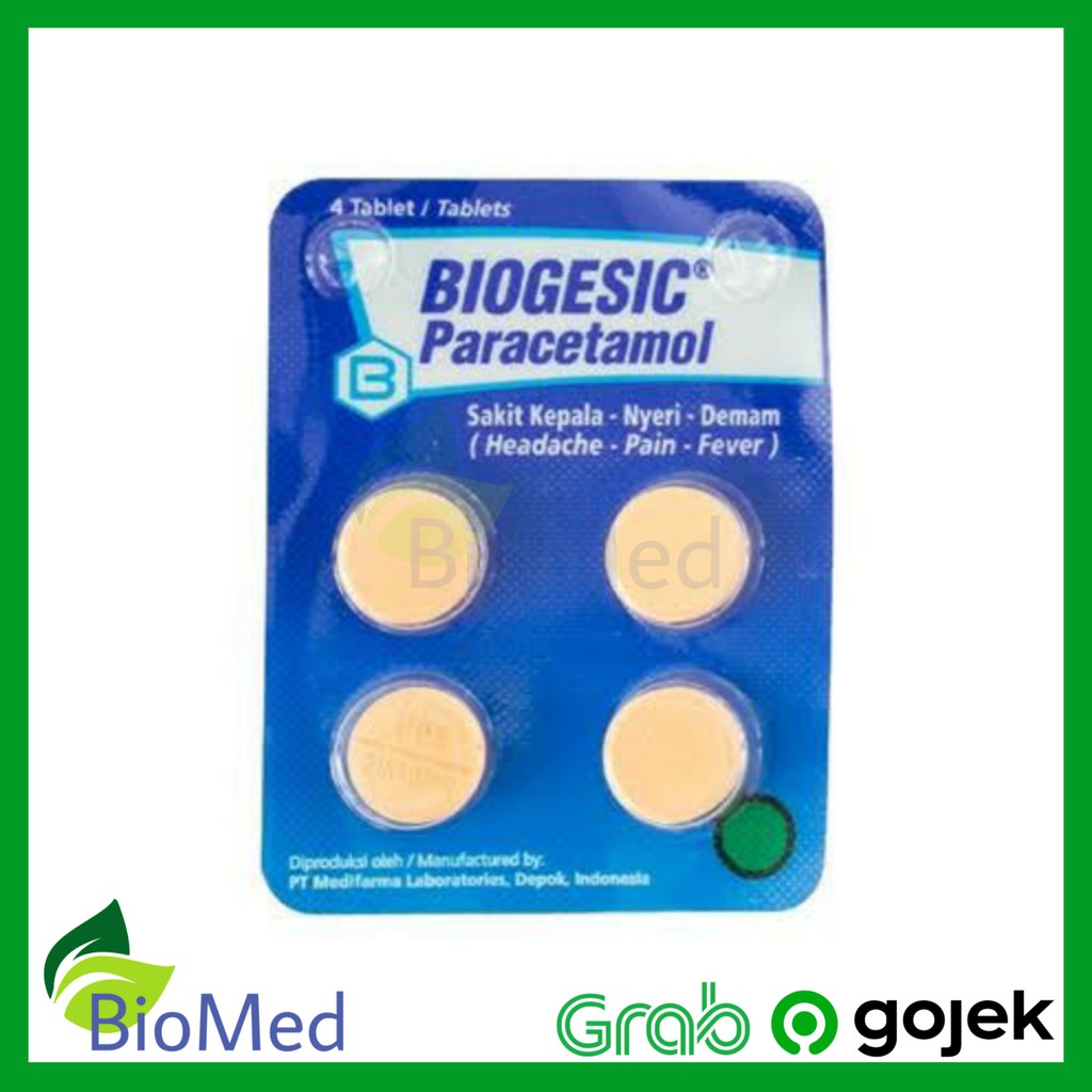 BIOGESIC TABLET - Obat Pusing Demam Sakit Kepala Tahan Sakit