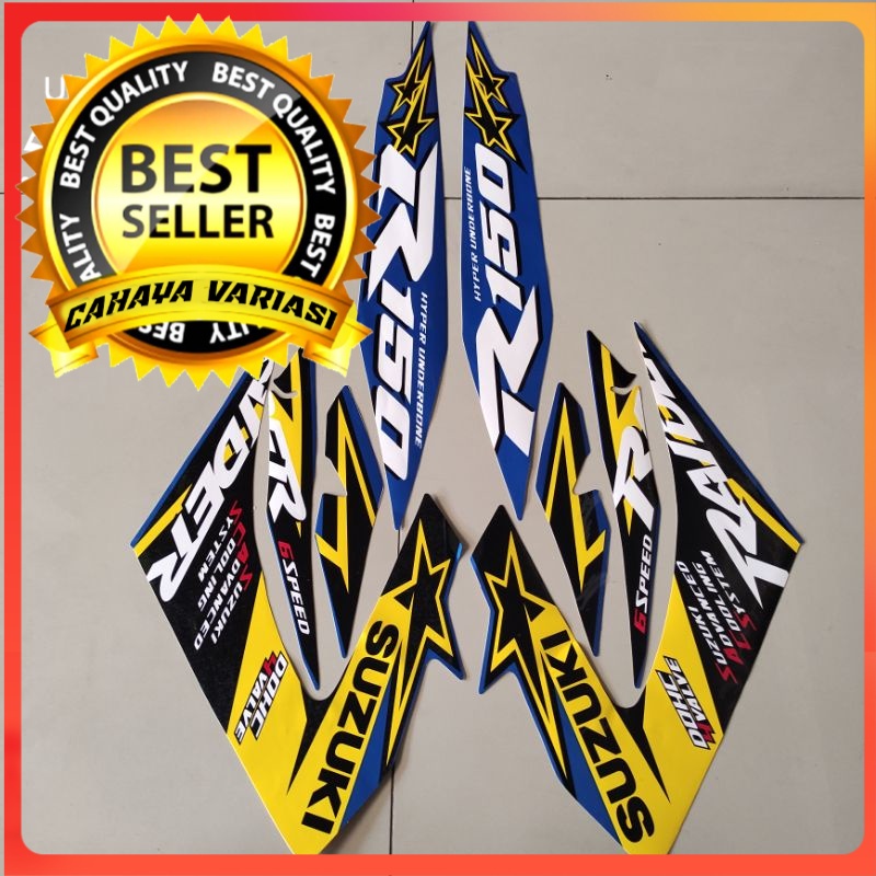 striping suzuki satria fu raider f 150 2014  2015 biru kuning list thailand