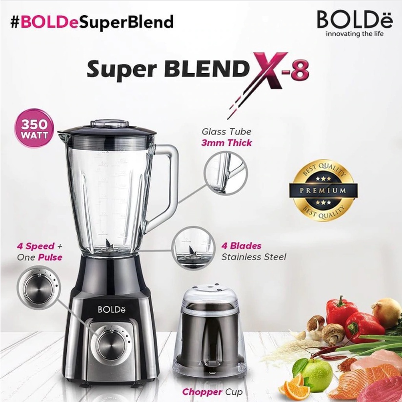 Blender and Chopper 2 in 1- Super Blend X8 BOLDe - 1. 5 L