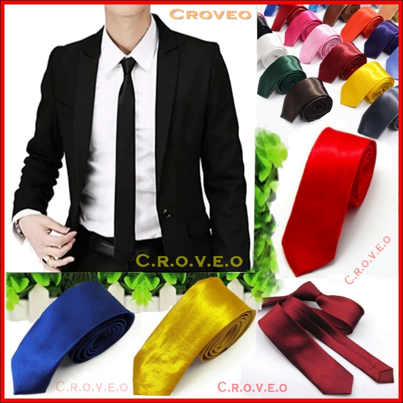 Dasi Panjang Slim Polos Pria 5 cm 2 Inch Kerja Kantor 5cm 2inch Wisuda Kuliah Wedding Hitam Merah Biru Sekolah Coklat Gold Kecil Import Murah Cowok Remaja Pesta Pernikahan Resmi Acara Mewah Ikat Sendiri Aksesoris Mewah Siap Necktie Impor Casual Model