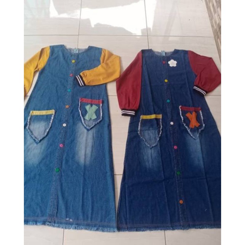 gamis jeans wash levis anak/aqilla dress jeans