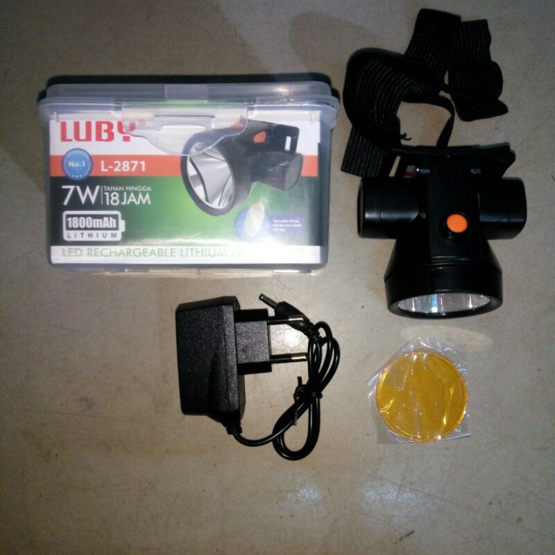 Luby head lamp L2871 7 watt senter kepala L 2871 7w 7watt