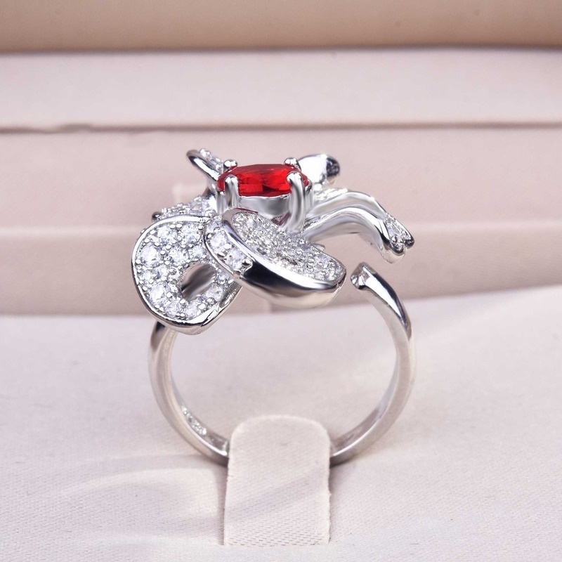 Advanced Design Natural Ruby Butterfly Ring