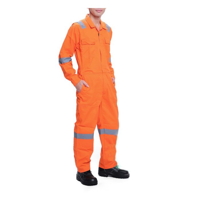 Baju Terusan wearpack warna Orange / Baju Wearpack / Seragam Safety - M