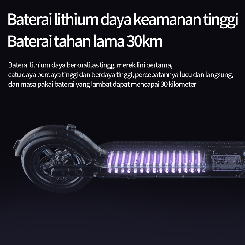 Skuter listrik / Skuter Elektrik Listrik Lipat 8,5 inci masa pakai baterai 30 km