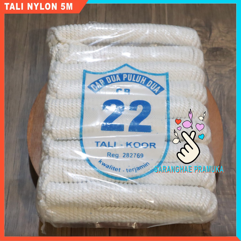 Tali Pramuka Marlon 10 meter - Cap 22 Bahan Nylon Pionering Macrame