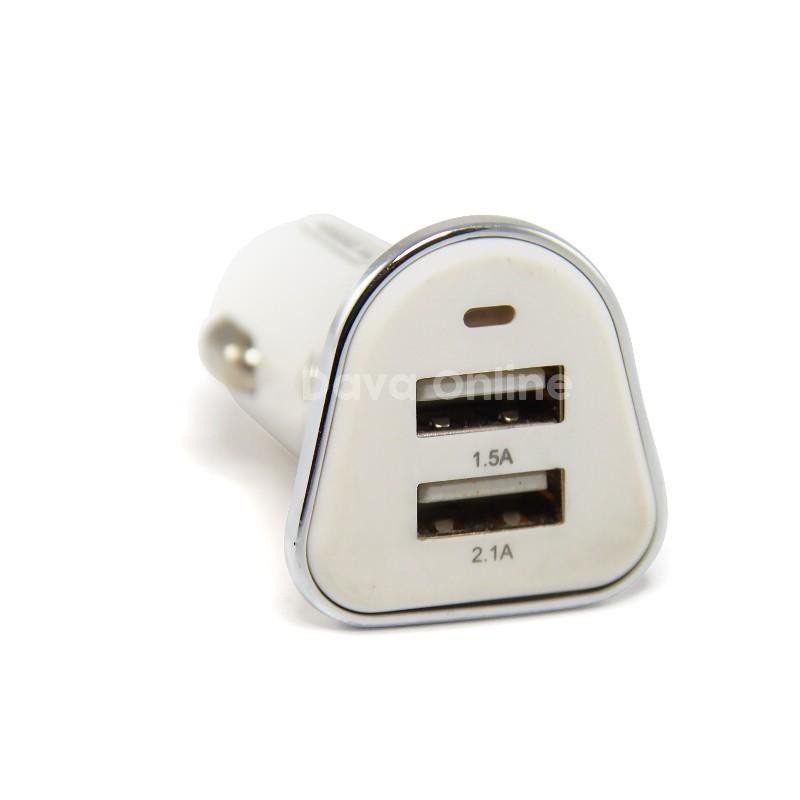 ADAPTOR CAR CHARGER MURAH SERI TERBARU YK 2U M15-ADAPTOR CAS MOBIL MURAH DESAIN TERBARU ISI 2 USB - TEKNO KITA