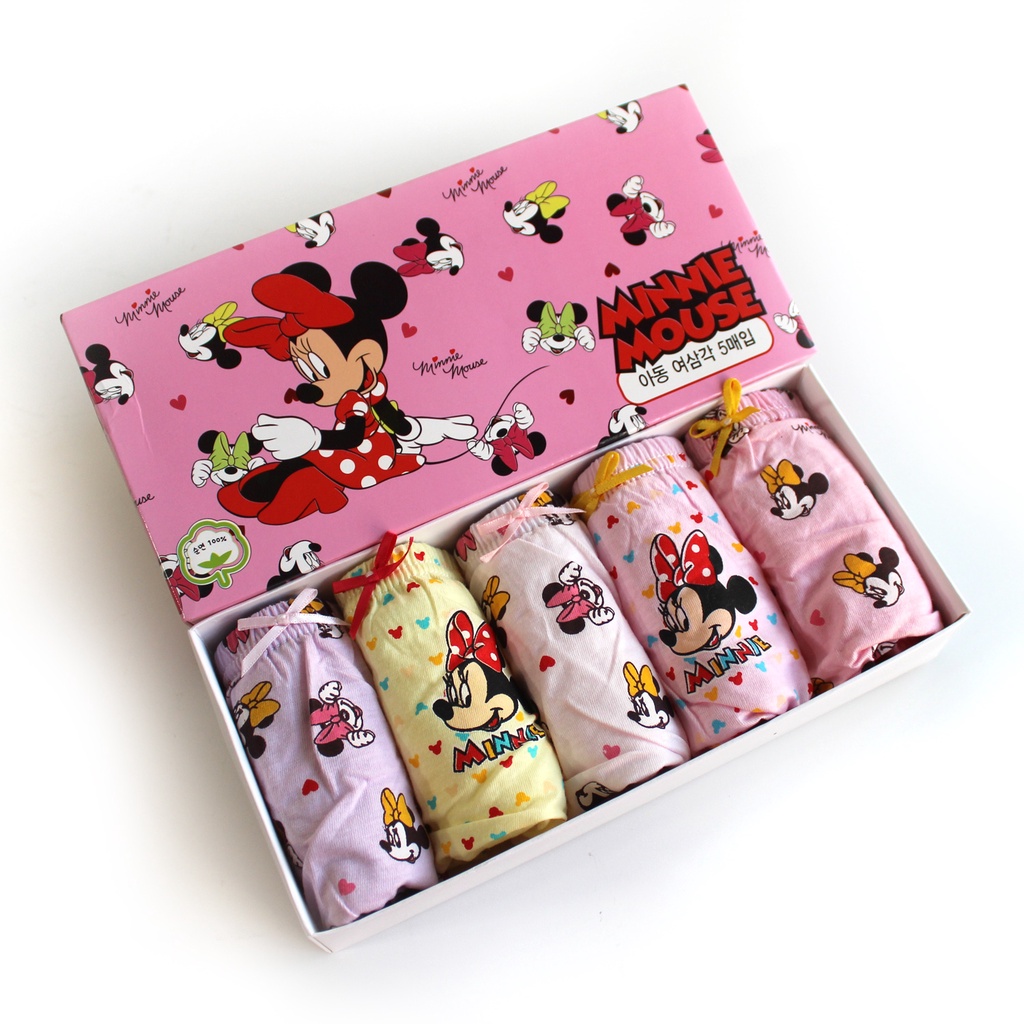 SET Celana Dalam Anak Perempuan Celana Dalam Anak dengan Box Kolor Anak Perempuan Import MINNIE MOUSE