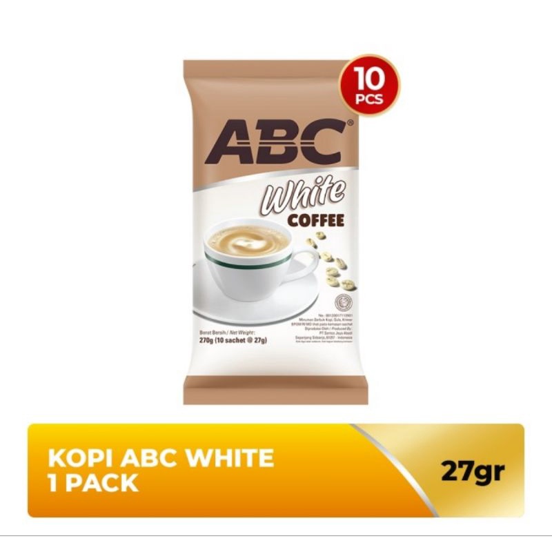 

Kopi ABC White Coffe 27gr isi 10 Sachet