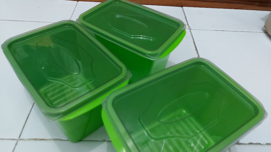 Kotak Penyimpanan Makanan - Kotak Makan Victory Food Box 1000ml (1 Set Isi 3)