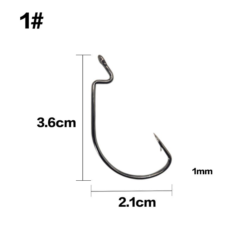 10Pcs/bag Jig Kail Umpan Pancing For Soft Bait Bentuk Cacing Warna Silver Fishing Hook