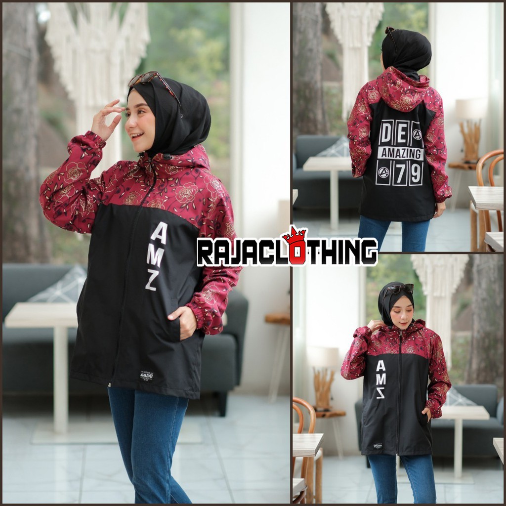 RCL - JAKET SEMI PARKA DE79 WANITA AMAZING TERBARU - JAKET SWEATER PARKA CEWEK DE79 L.XL