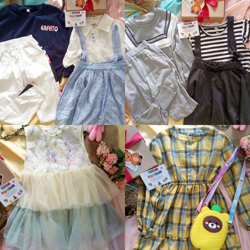 (Violet) Hampers box, Kado anak, Kado ulang tahun, Hampers baby, Hampers bayi, Setelan anak, Pakaian