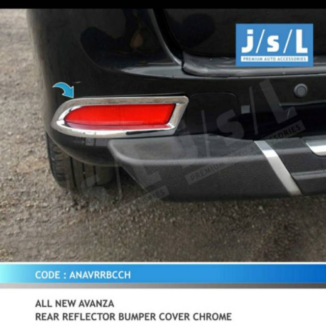 List reflektor bumper grand all new Avanza/ rear bumpper cover chrome jsl