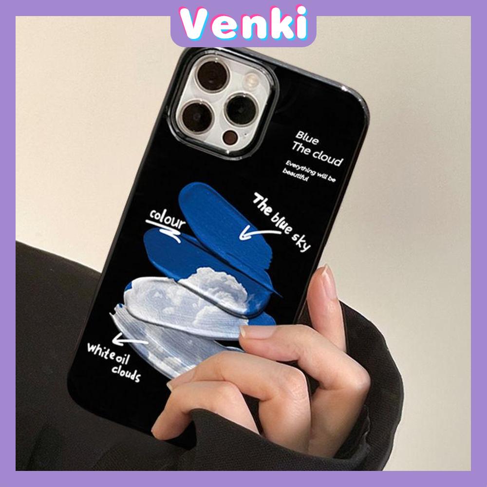 iPhone Case Silicone Soft Case Black TPU Glossy Big Hole Camera Protection Shockproof Paint Cloud For iPhone 13 Pro Max iPhone 12 Pro Max iPhone 11 Pro Max iPhone 7 Plus iPhone x xr