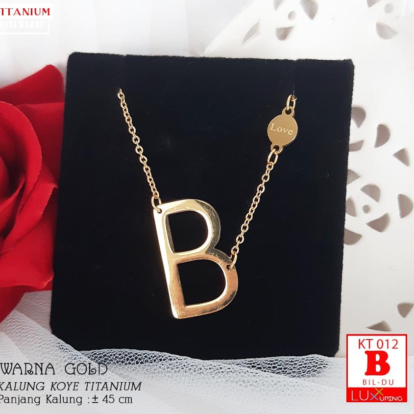 [BLT.26Au22υ] KT 012 GESER Gambar Kalung Gisel Titanium Kalung Huruf  Kalung Titanium Huruf Besar Ta
