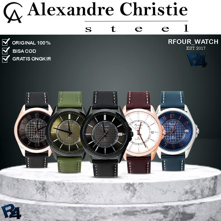JAM ALEXANDER CHRISTIE PRIA KULIT ORIGINAL JAM TANGAN ALEXANDRE CHRISTIE PRIA ALEXANDER CRISTIE 8649
