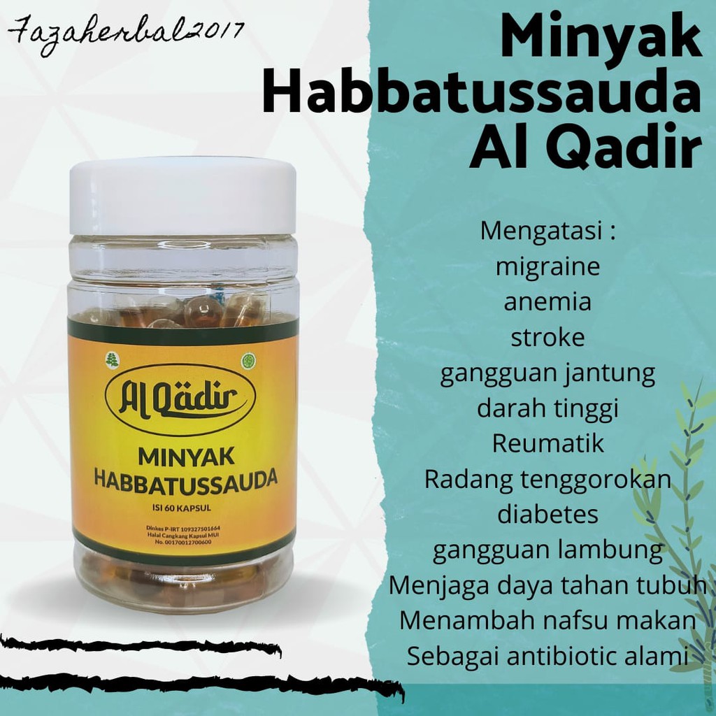 Minyak Habbatussauda Al Qadir 60 kapsul