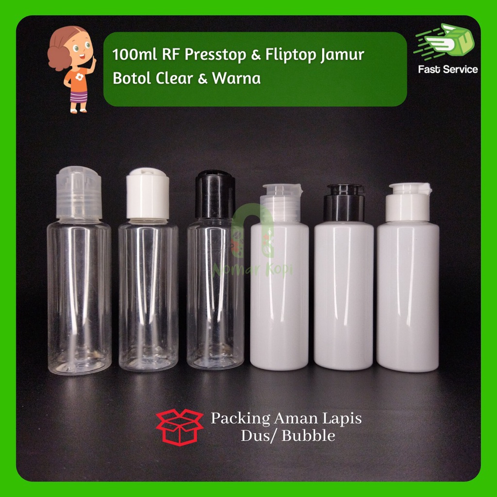 Botol 100ml RF Clear Presstop