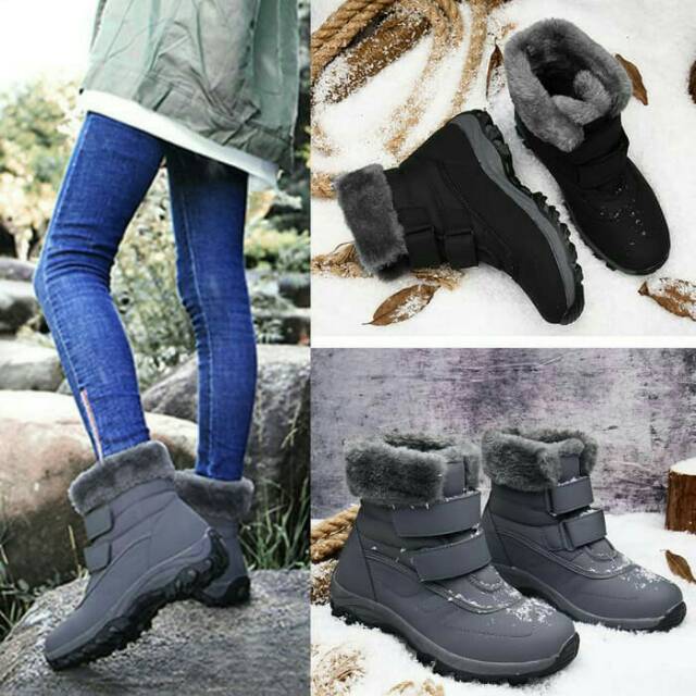 SNOW BOOTS  WINTER WANITA-SEPATU BOOTS MUSIM DINGIN CEWEK-SEPATU IMPORT MUSIM SALJU WATERPROOF