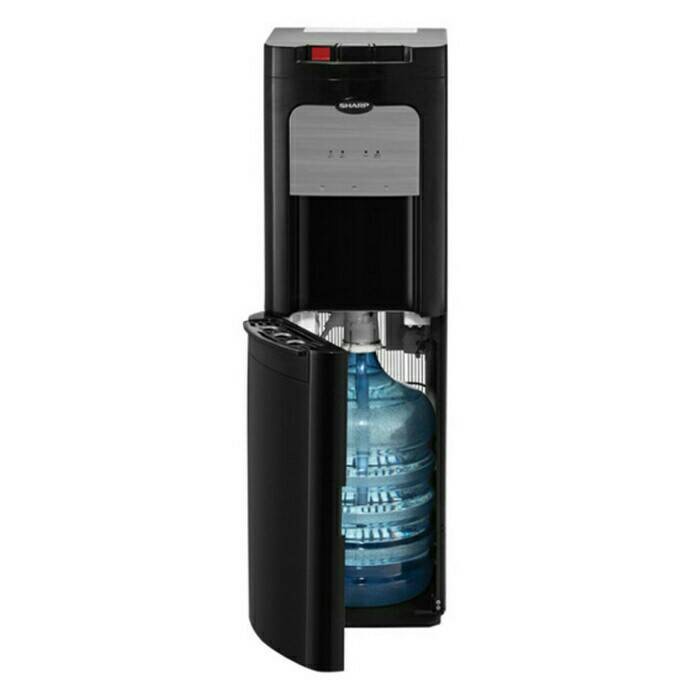 DISPENSER AIR BERDIRI SHARP SWD-80EHL-BK GALON BAWAH HITAM 80 EHL BK GARANSI RESMI PANAS DINGIN NORM