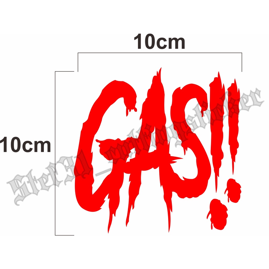 Stiker cutting GAS ,stiker GAS