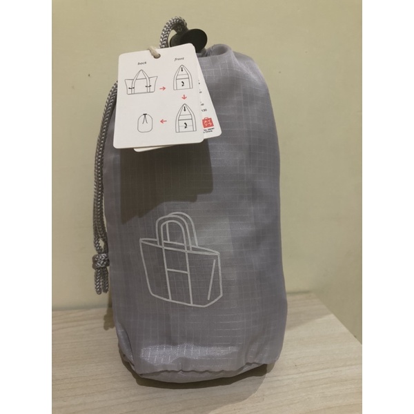 MINISO Foldable Bag Totebag Travel Bag Lipat Ringan Olahraga - Grey