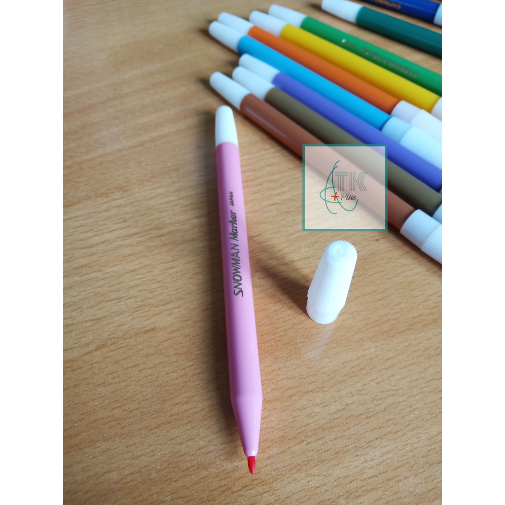 

Spidol 12 Warna Warni Merk ( SNOWMAN )