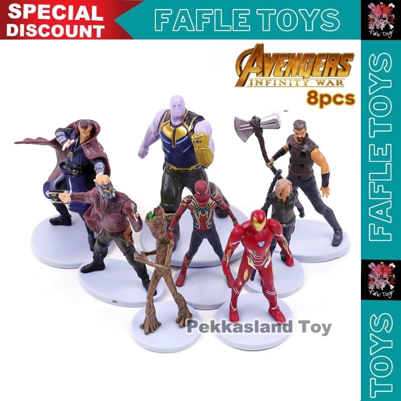 

Action Figure Avengers Infinity War isi 8 Miniatur Topper Kue Pajangan / action figure avenger infinity wars 1 set isi 8pcs / Set Figure Avenger Infinity Wars 8 pcs / Mainan Koleksi Hobi Pajangan Kue Toper Topper Avanger Avenger Infinity War 8 pcs