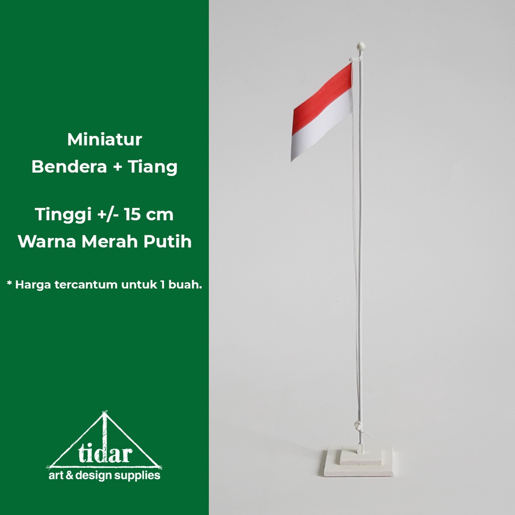 

[MR] MH - Miniatur Maket Tiang Bendera Merah Putih Tinggi 15 CM