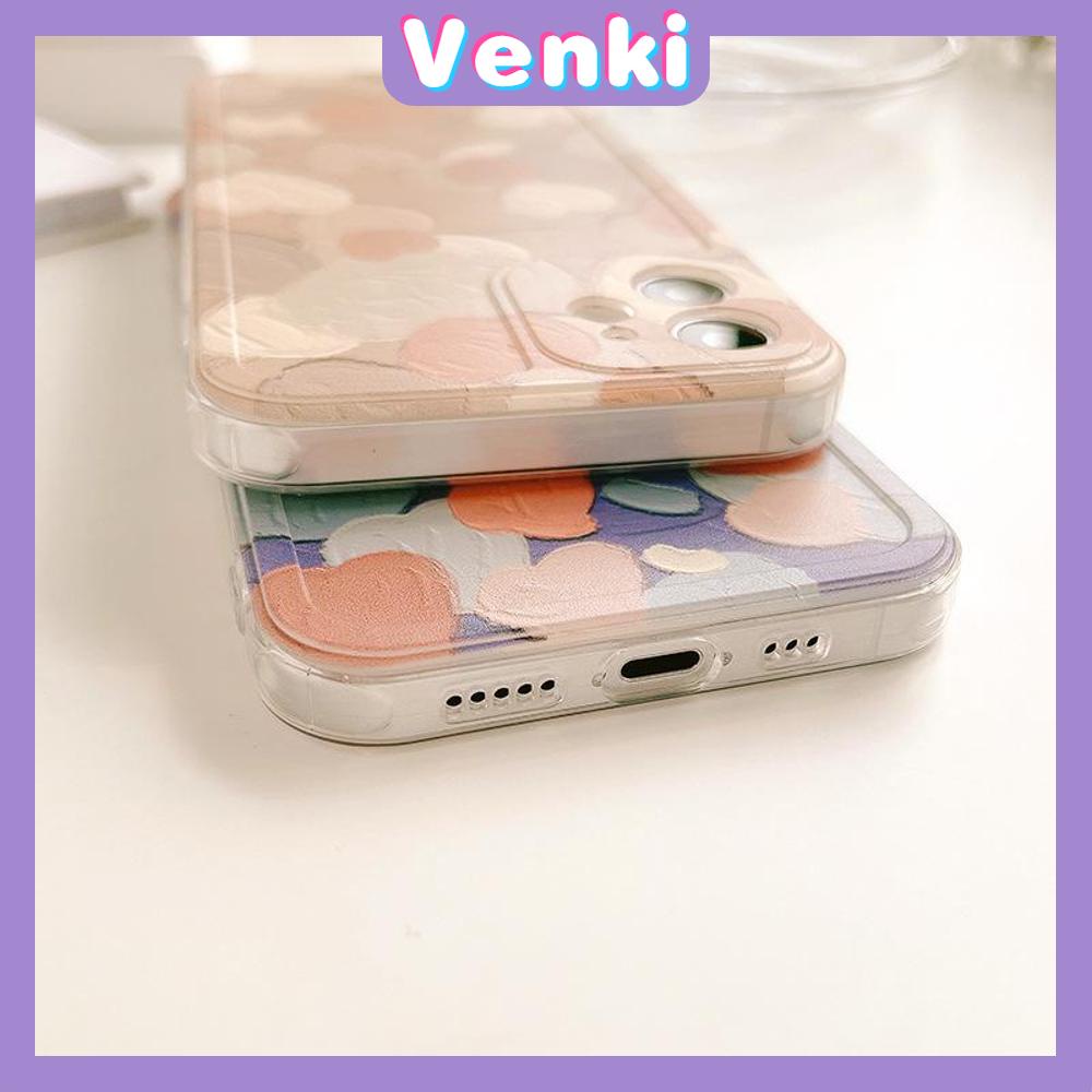 Casing Silikon iPhone 13 Pro Max 12 Pro Max 11 7 Plus Shockproof Aksen Lukisan Cat Minyak