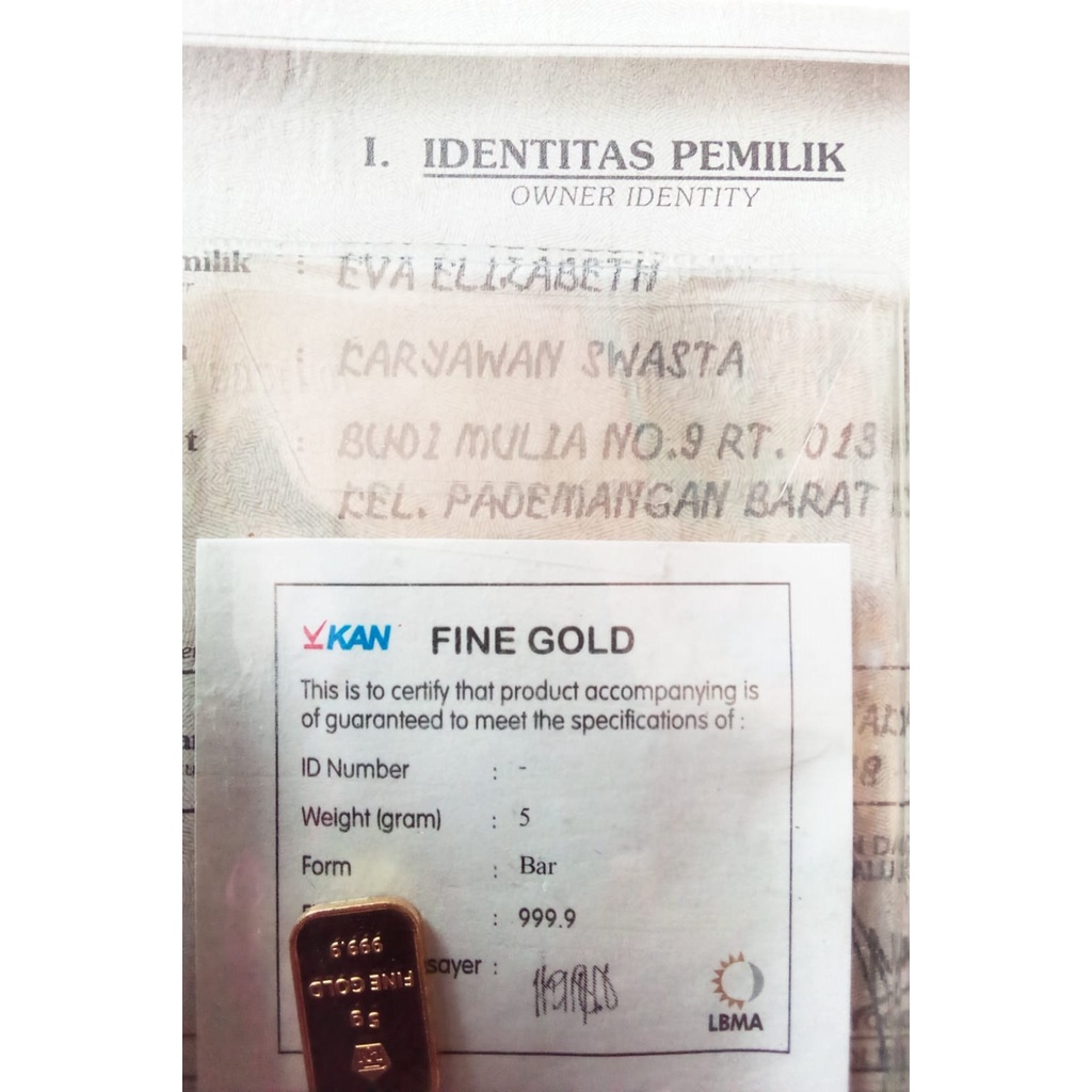 logam mulia antam 5 gram (Versi Retro)