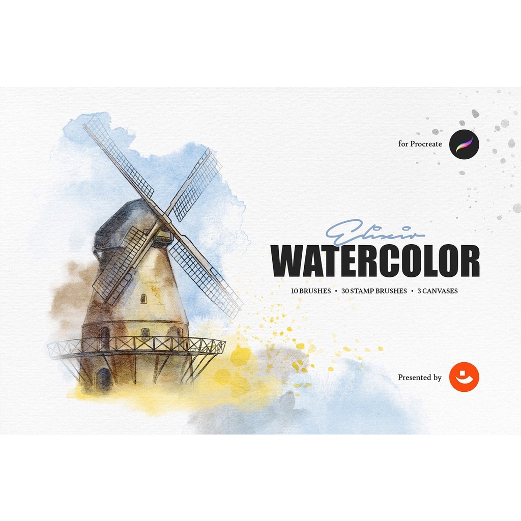 Procreate Brush - Elixir Watercolor Procreate Brushes