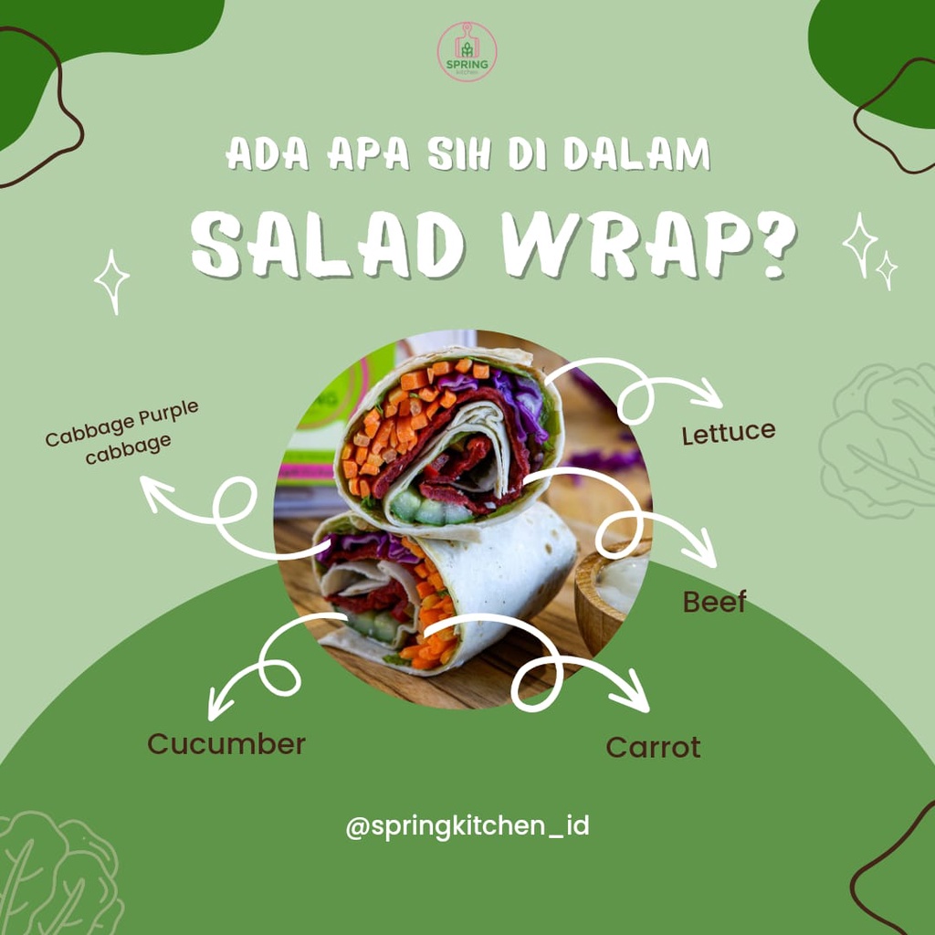 

Salad Wrap Beef (Tortilla Rainbow Wrap)!! Instant 1-2 Jam Tiba!!