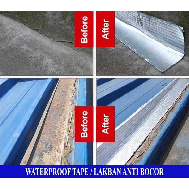 Lakban Anti Bocor Aluminium Foil Waterproof Tape Tahan Air &amp; Panas Serbaguna