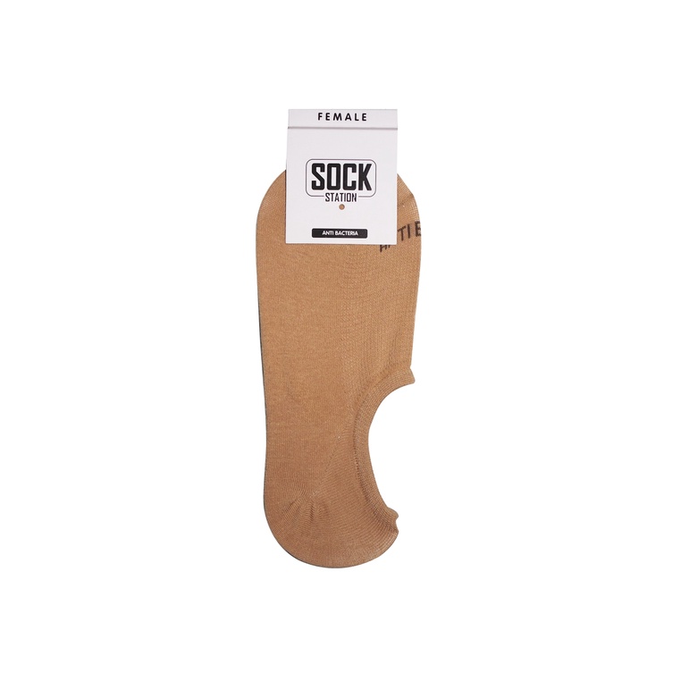 MUNDO SOCK STATION Women Casual Hidden Sock - Kaos Kaki Wanita Invisible No Show-Cream (NEW)
