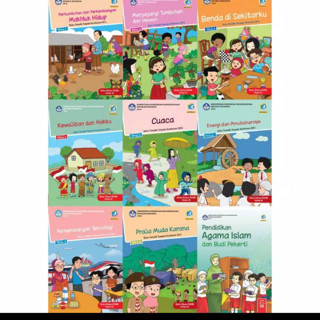 Paket satu tahun buku siswa tematik k13 kelas 3 tema 1,2,3,4,5,6,7,8, Pai edisi terbaru