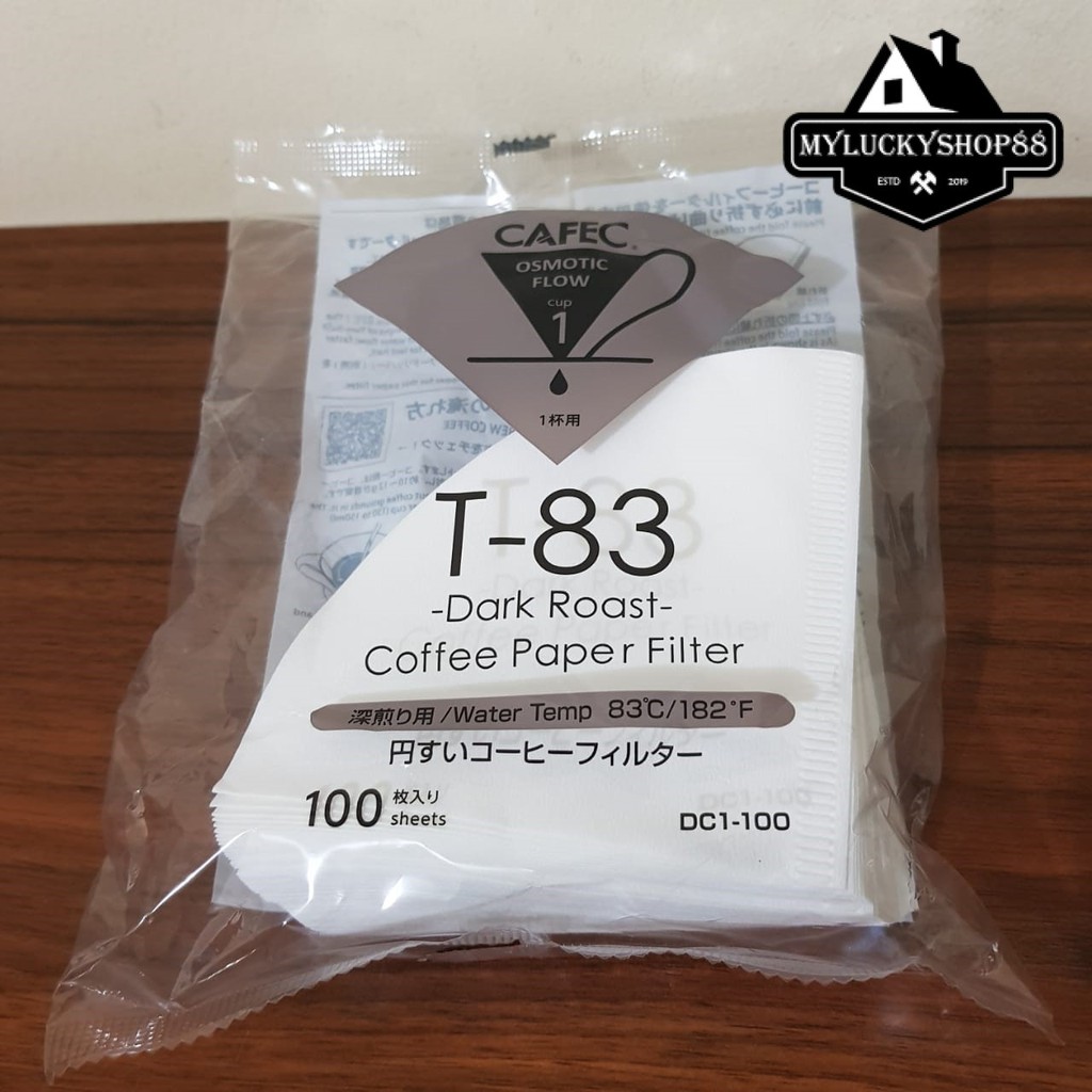 Cafec T-83 Dark Roast Osmotic Coffee Paper Filter DC1-100W V60-01