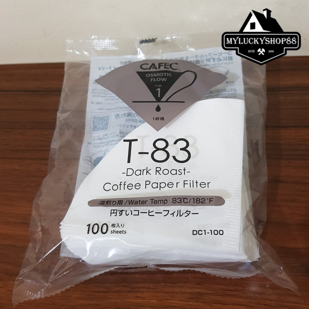 Cafec T-83 Dark Roast Osmotic Coffee Paper Filter DC1-100W V60-01
