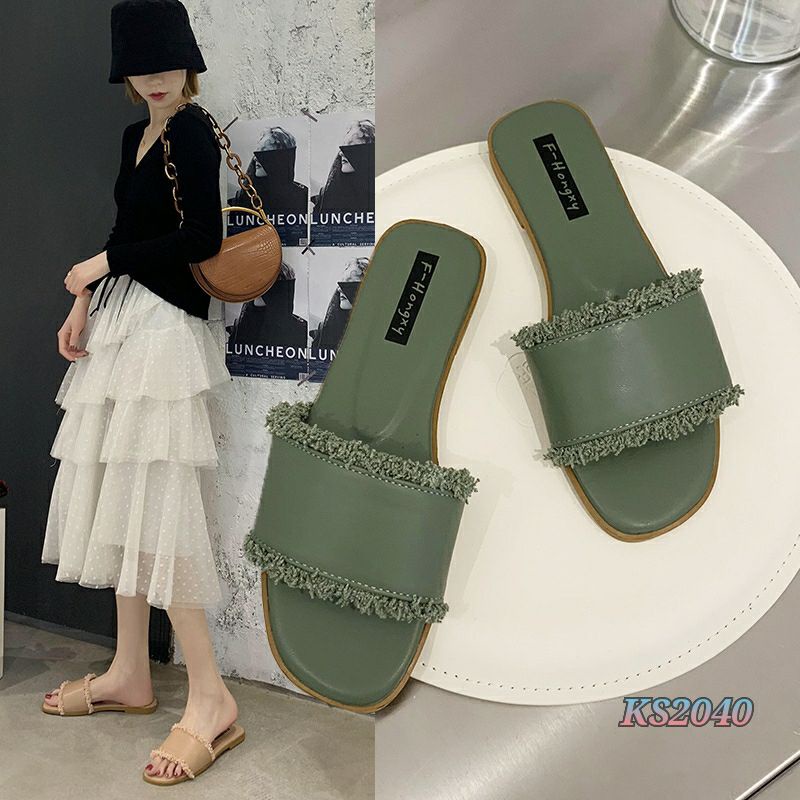 [SALE] SLOP SANDAL FLATS KS2040 IQ #Realstock