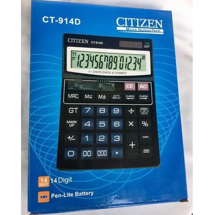 

[PROMO KQ860] BESAR ! Kalkulator Citizen 914D 14 digit - Kakulator Dagang / Kalkulator Check / Calculator Besar Ready