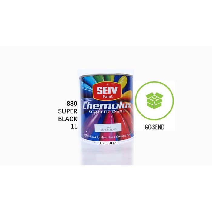 

CAT MINYAK UNTUK KAYU / BESI MERK SEIV WARNA SUPER BLACK / HITAM