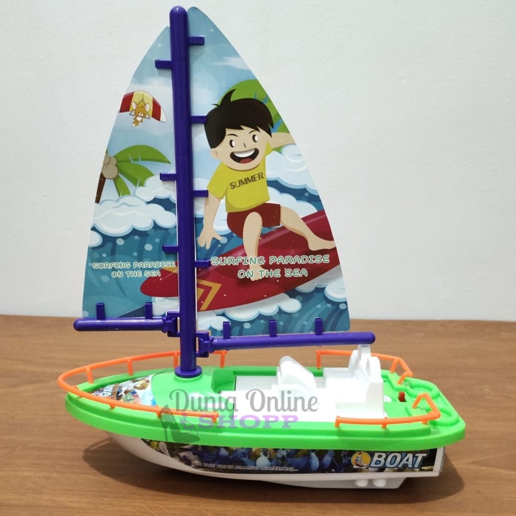 Mainan Kapal Boat Adventure Kapal Layar Baterai/Mainan Kapal Anak Anak/Mainan Anak Anak