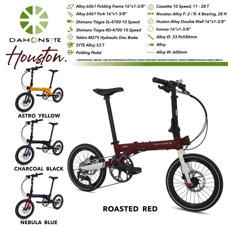 SEPEDA LIPAT 16 DAHON SYTE HOUSTON