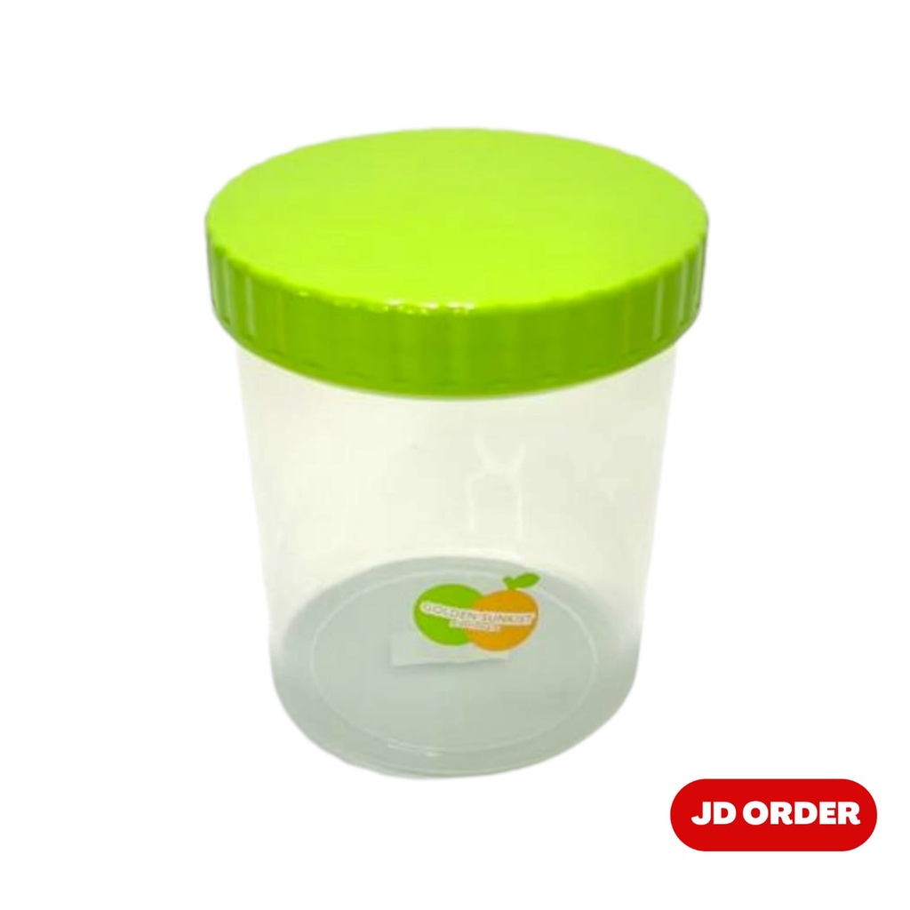 Toples Kue Plastik 1100ml | Toples Bulat Tanggung Golden Sunkist TBT 1036