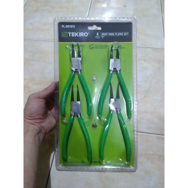 TEKIRO snap ring pliers set 4pcs 7inch tang circlip ORIGINAL