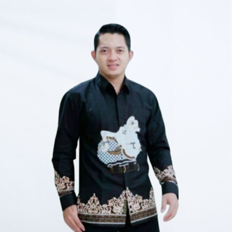 Kemeja Batik Pria Lengan Panjang  Hem Pendek Murah Baju Atasan Cowok Modern Terbaru Formal Casual La