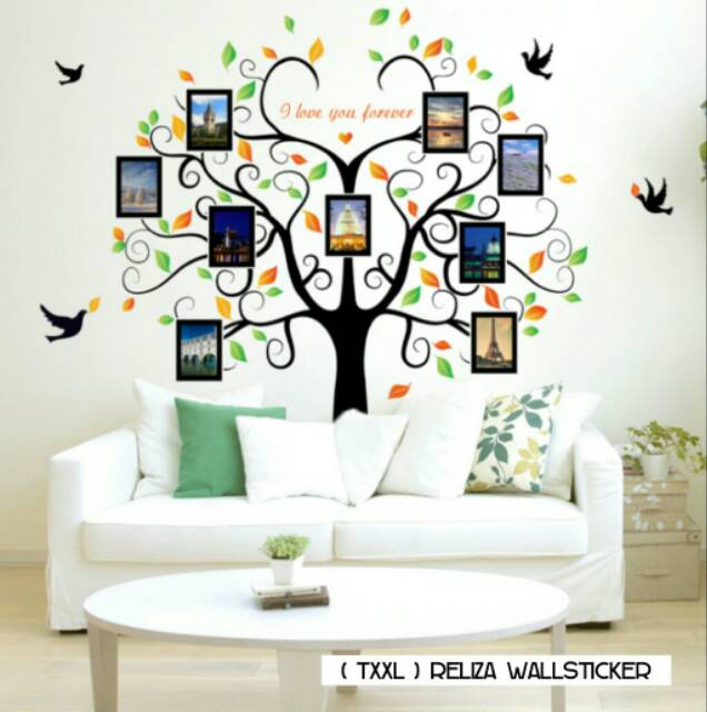 (TXXL) RELIZA WALLSTICKER / STIKER DINDING POHON BINGKAI FOTO TREE FRAME SK2010