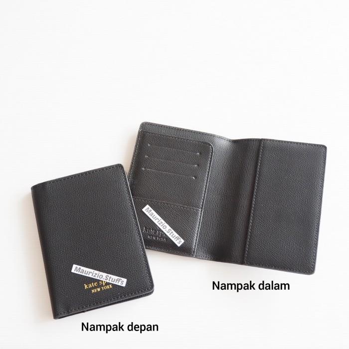 Cover Ks Pasport Holder Kate Dompet Passpor Kulit Jeruk Hitam Asli Spade